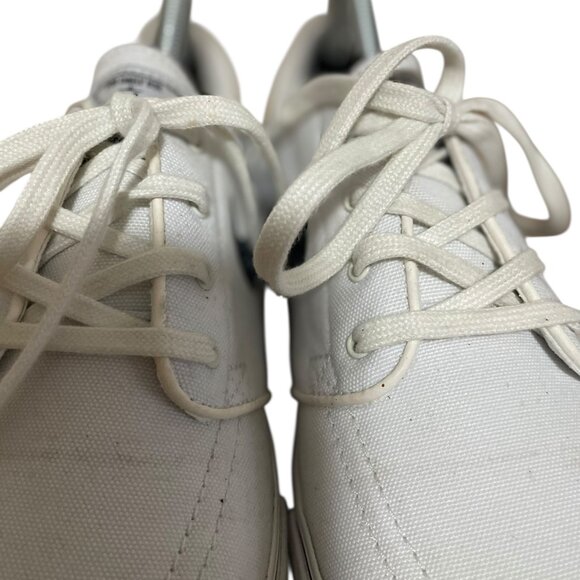 Nike SB Zoom Stefan Janoski Skateboarding 615957-100 White Canvas Men's sz 9.5 - Picture 4 of 7